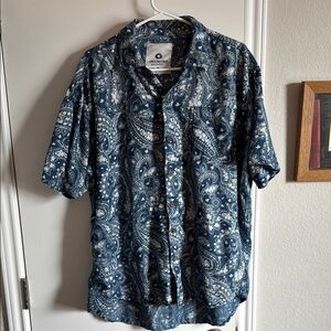 Akademics Ocean Current Blue Paisley Men's Shirt